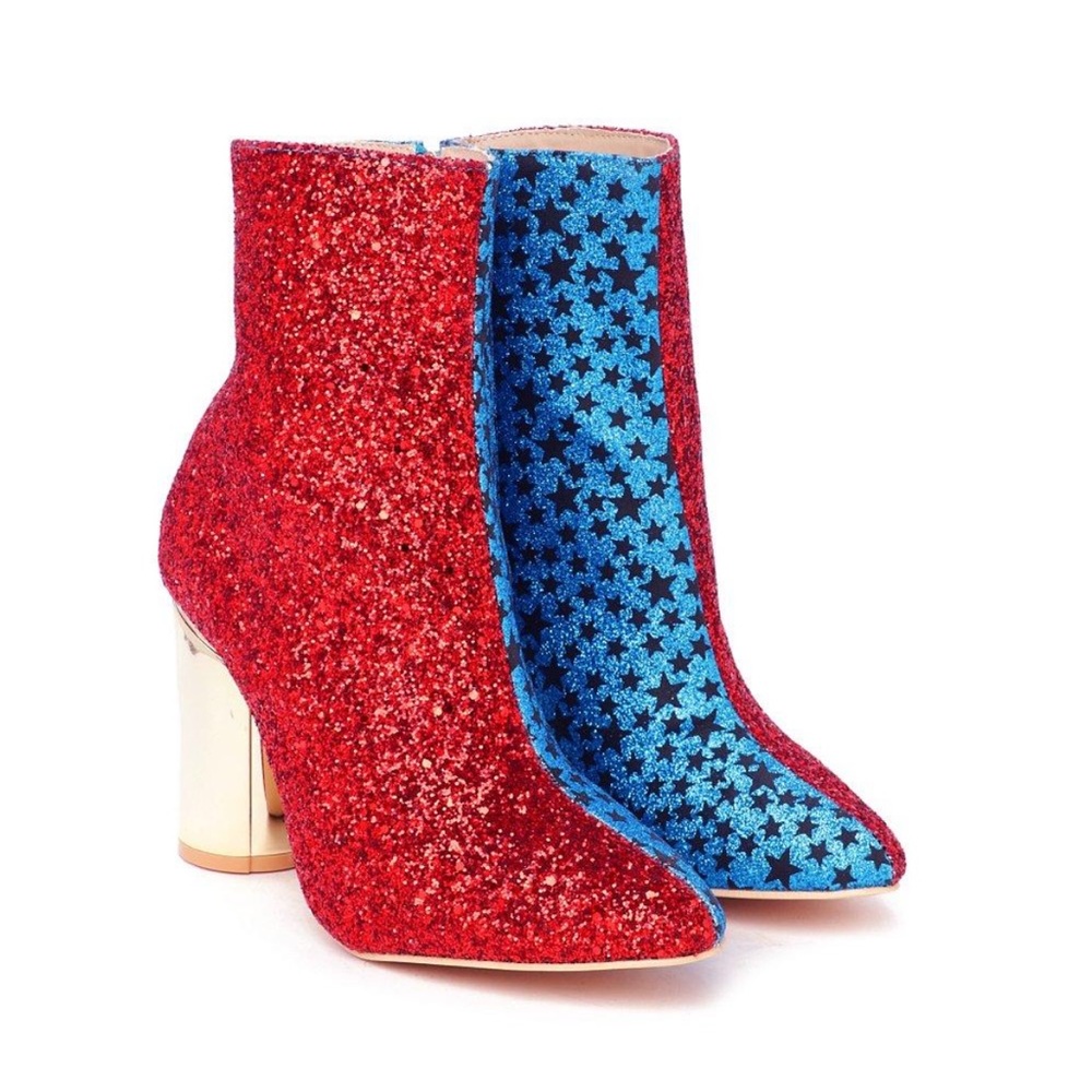 NastyGal glitter boots